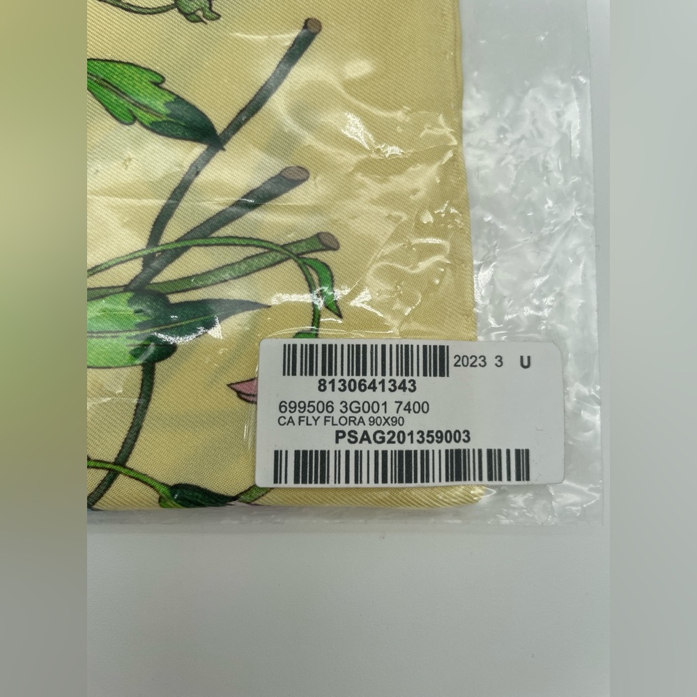 NEW GUCCI FLORA FLORAL SILK SCARF HEAD WRAP NWT! - Picture 11 of 15